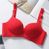 Estorenew Sexy Wireless Bras for Women Push Up Lingerie Seamless Red Bra Bralette Brassiere Female Underwear Plunge Lntimates Lingerie Big Size