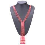 Red Seedbead Hand-woven Neck Decoration 2019 New Mothers Day Gift