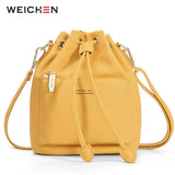Fashion Bucket Shoulder Bag Women Drawstring Crossbody